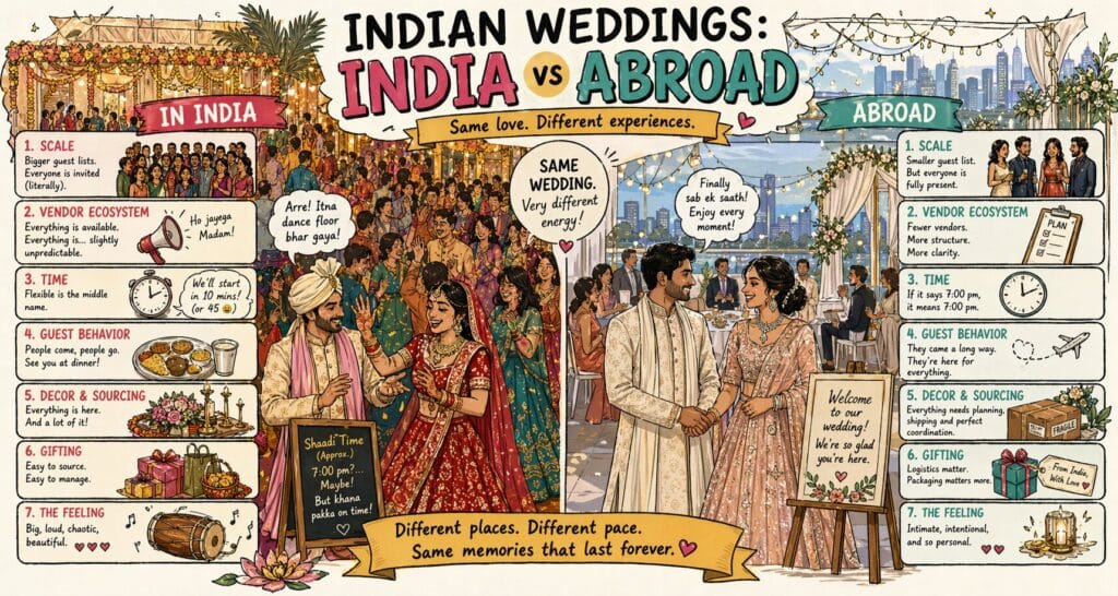 indian weddings india vs abroad they’re not the same thing