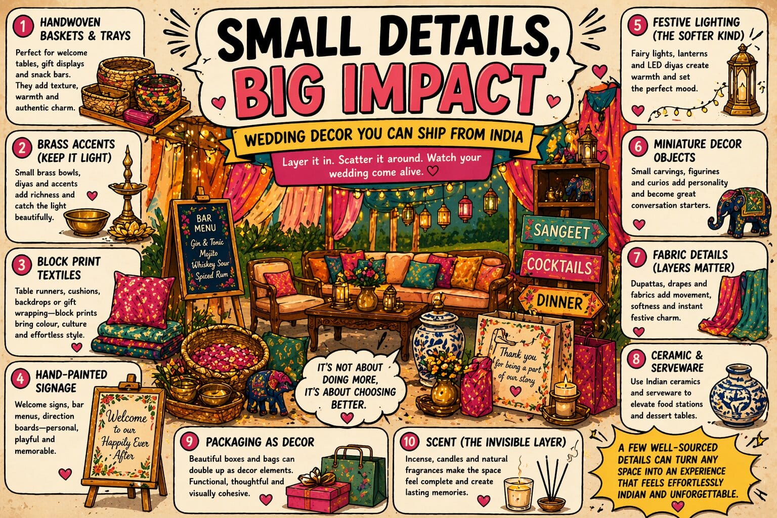 small details big impact wedding decor you can ship from india